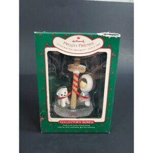 HALLMARK CHRISTMAS 1988❄️ FROSTY FRIENDS ❄️NORTH‎ POLE 9th SERIES ORNAMENT